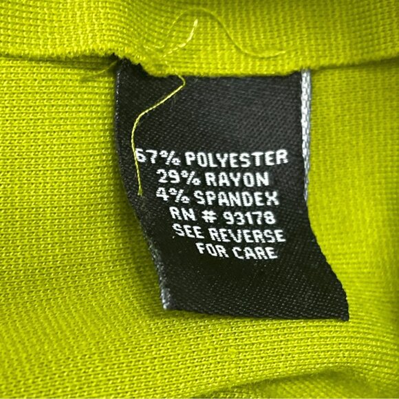 Premier Lime Green Sleeveless Sheath Dress W/ Collar Detail Size 6 - Picture 7 of 8